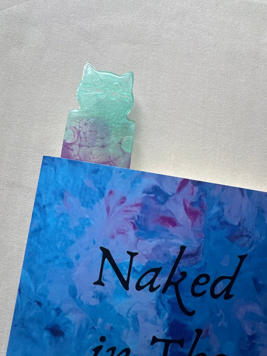 Cat-Shaped Resin Bookmark
