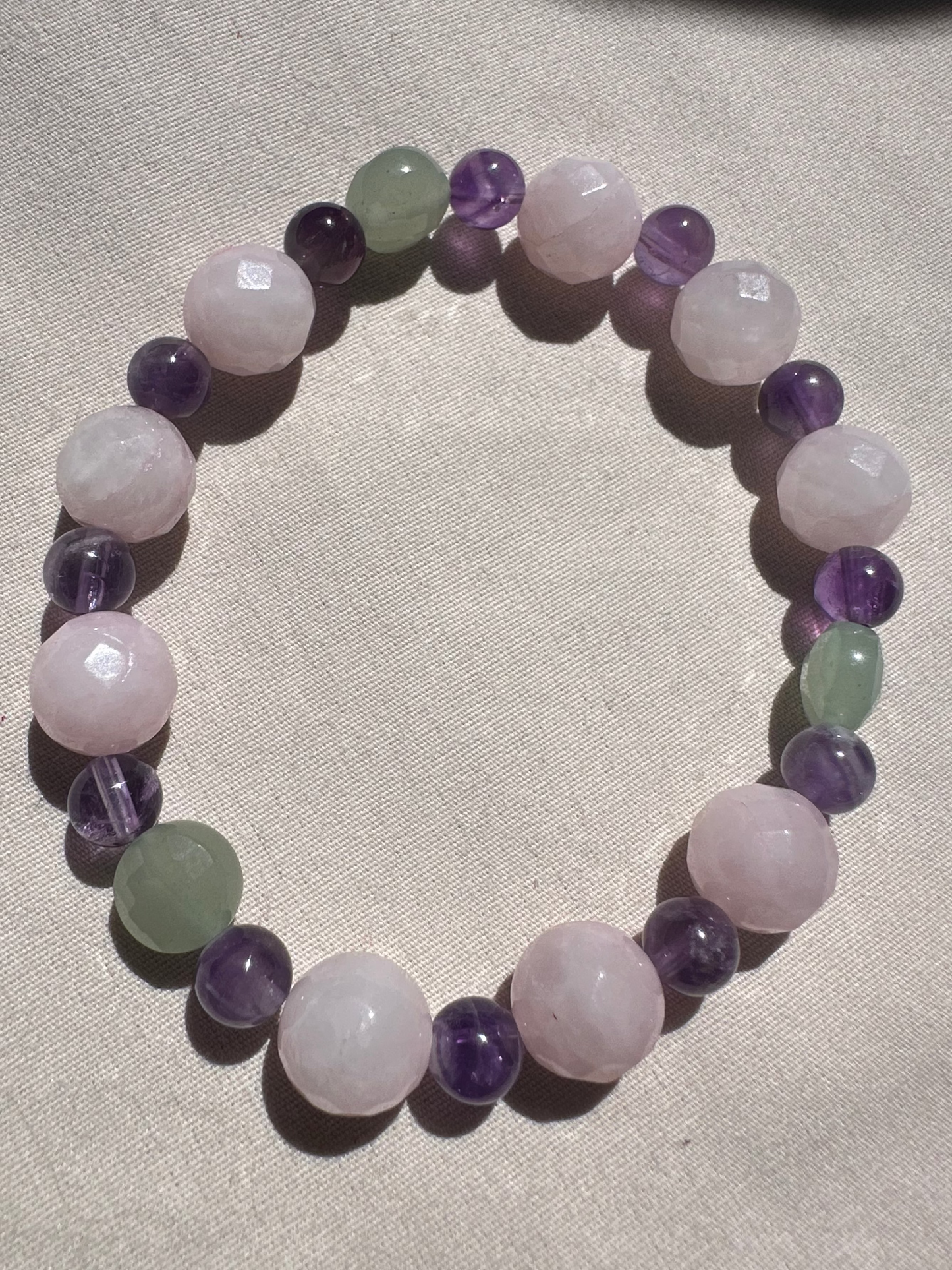 The Sacred Heart: Rose Quartz, Amethyst, & Aventurine Tranquility Bracelet