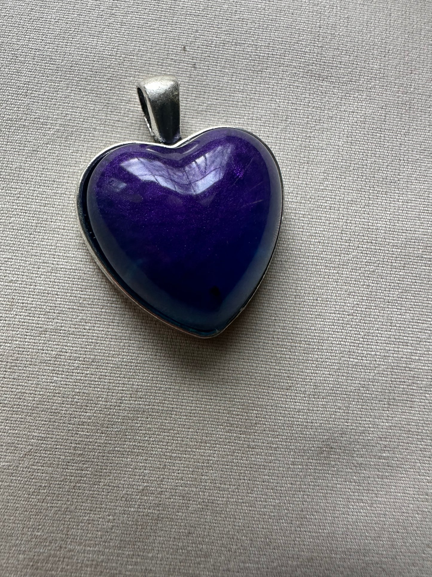 Deep Ocean Heart Resin Necklace