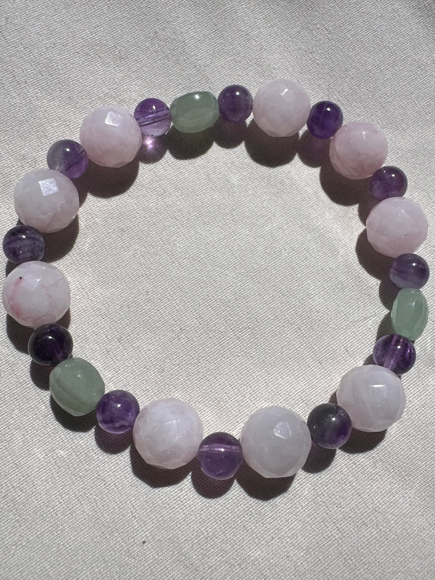 The Sacred Heart: Rose Quartz, Amethyst, & Aventurine Tranquility Bracelet
