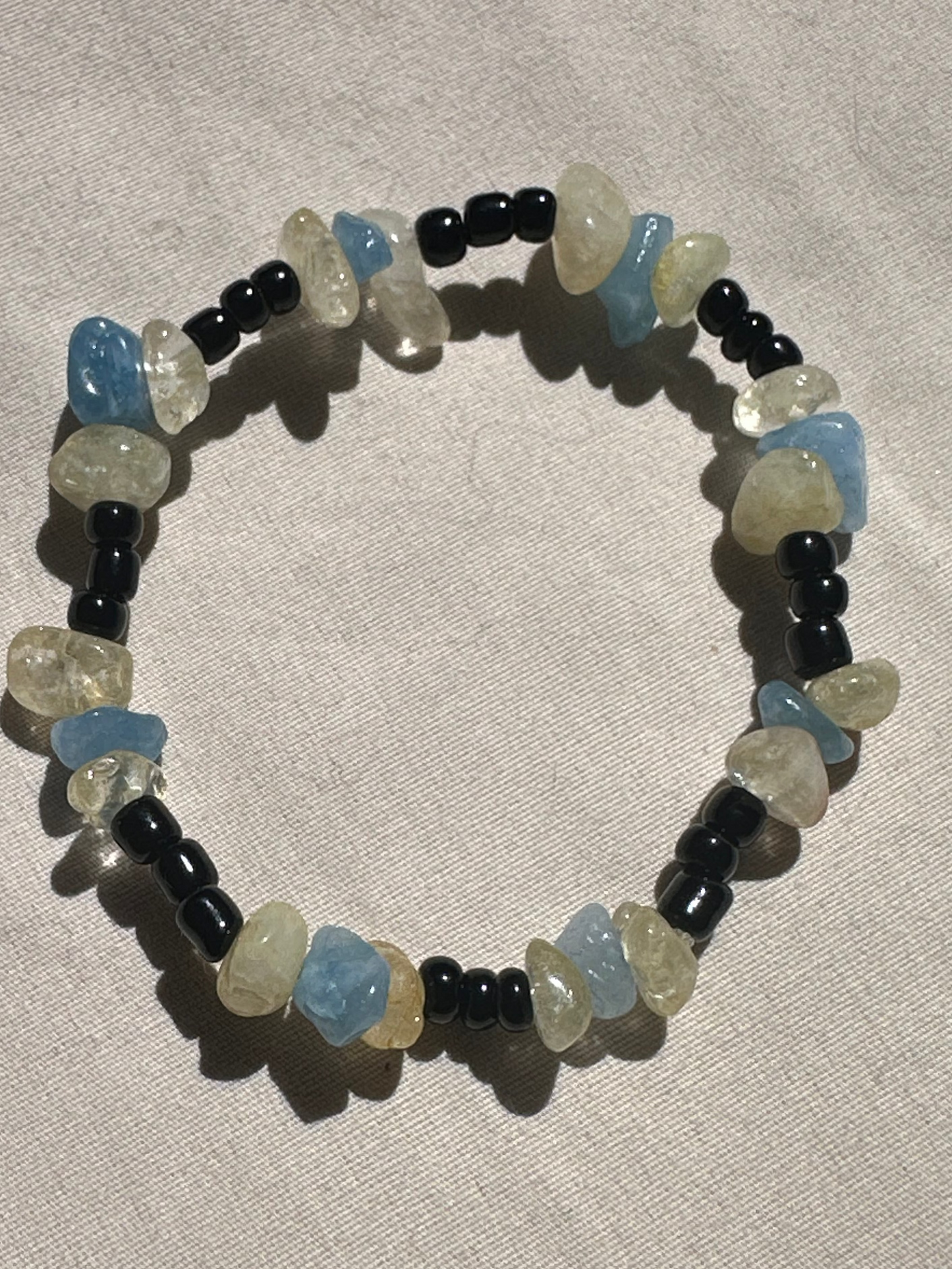 The Alchemist: Raw Citrine & Aquamarine Intention Bracelet